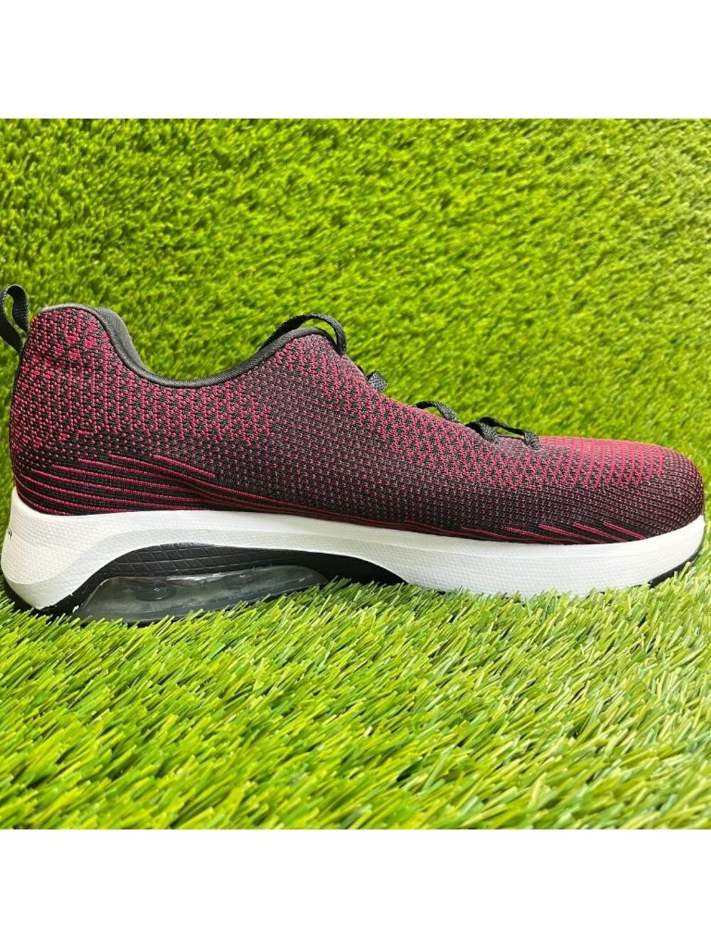 Skechers Skech-Air Varsity Mens Size 10 Red Black White Running Shoes Sneakers